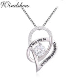 925 Silver Infinity Heart Imprint of Love Pendant Necklace