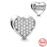 925 Silver Infinity Love Family Coffee DIY Charm Bead Pendant Bracelet Jewelry