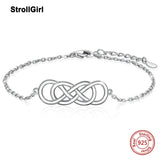 925 Silver Infinity Pendant Bracelet Celtic Knot Bangle