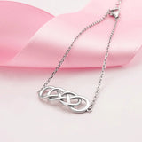 925 Silver Infinity Pendant Bracelet Celtic Knot Bangle