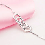925 Silver Infinity Pendant Bracelet Celtic Knot Bangle