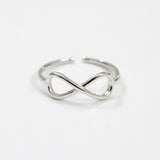 925 Silver Infinity Ring Eternity Open Charms Gift Love Symbol Rings For Women