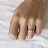 925 Silver Infinity Ring Eternity Open Charms Gift Love Symbol Rings For Women