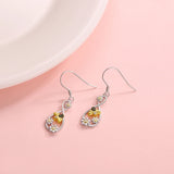925 Silver Infinity Daisy Bee Drop Earrings Delicate Jewelry Christmas Gift