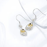 925 Silver Infinity Daisy Bee Drop Earrings Delicate Jewelry Christmas Gift