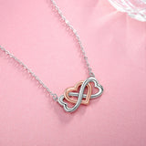 925 Silver Infinity Symbol Pendant Chain Heart Necklace
