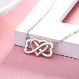 925 Silver Infinity Symbol Pendant Chain Heart Necklace