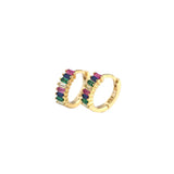 925 Silver Zircon Hoop Earrings Women's Party Accessories