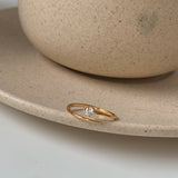 925 Silver Zircon Mini Lines Open Ring For Women Jewelry