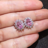 925 Silver Princess Diamond Earrings Proposal