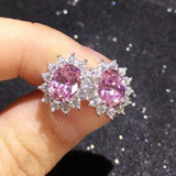 925 Silver Princess Diamond Earrings Proposal