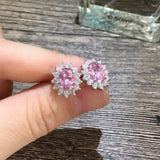 925 Silver Princess Diamond Earrings Proposal