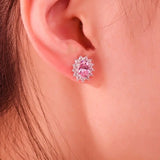 925 Silver Princess Diamond Earrings Proposal