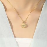 925 Silver Natural Hotan Jade Retro Necklace for Women