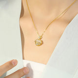 925 Silver Natural Hotan Jade Retro Necklace for Women