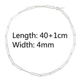 925 Silver Ins Pop Chain Choker Necklace Women Party Jewelry