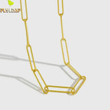 925 Silver Ins Pop Chain Choker Necklace Women Party Jewelry