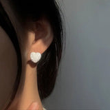 925 Silver Ins Wind Sand Love Earrings, Net Red Versatile Earrings