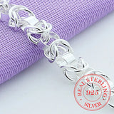 925 Silver Circle Chain Bracelet OT Buckle