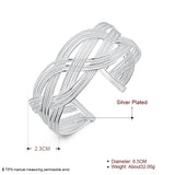 925 Silver Wide Cuff Bangle Bracelet for Women Men