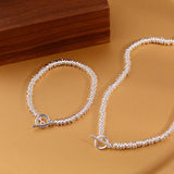 Sterling Silver Chain Choker Necklace for Women
