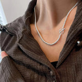 Sterling Silver Chain Choker Necklace for Women