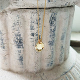 925 Silver Oval Concave Pendant Necklace Women Fine Jewelry Gift