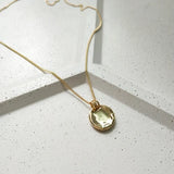 925 Silver Oval Concave Pendant Necklace Women Fine Jewelry Gift