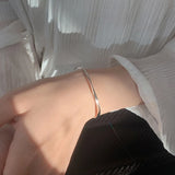 925 Silver Geometric Bracelet for Women Adjustable Wedding Jewelry