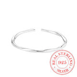 925 Silver Geometric Bracelet for Women Adjustable Wedding Jewelry