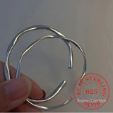 925 Silver Geometric Bracelet for Women Adjustable Wedding Jewelry