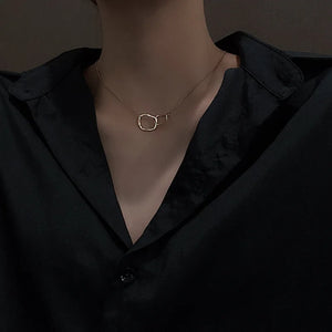 925 Sterling Silver Geometric Necklace Charm Pendant Choker
