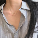 925 Sterling Silver Geometric Necklace Charm Pendant Choker