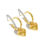 925 Silver Geometric Stud Earring Heart Pendant Multi-style Jewelry