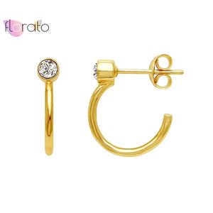 925 Silver Geometric Stud Earring Heart Pendant Multi-style Jewelry