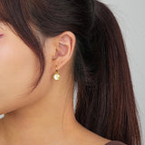 925 Silver Geometric Sun Shell Dangle Earrings Vintage Jewelry