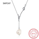 Sterling Silver Baroque Pearl Pendant Necklace for Women