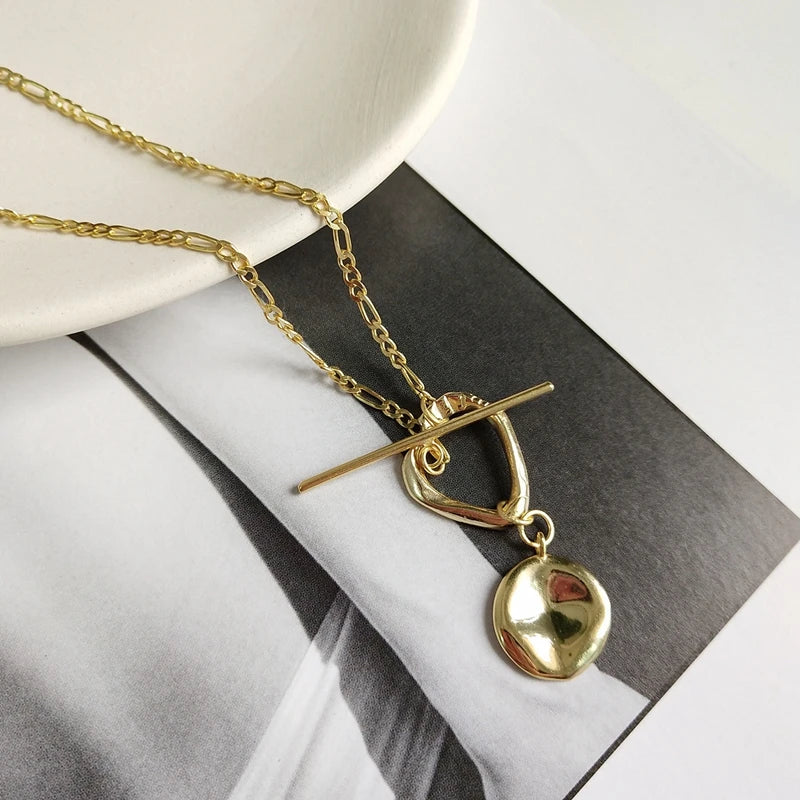 925 Sterling Silver Geometric Pendant Necklace for Women