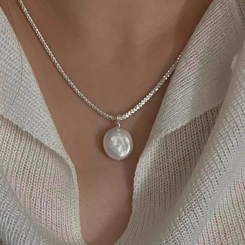 925 Silver Chain Choker Necklace for Women Fine Jewelry