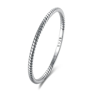 925 Sterling Silver Irregular Ring Retro Style Jewelry