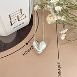925 Silver Heart Pendant Choker Women Jewelry Necklace
