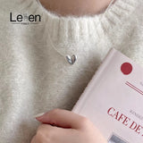925 Silver Heart Pendant Choker Women Jewelry Necklace