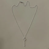 925 Silver Skeleton Keys Charm Necklace for Women
