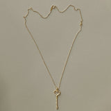 925 Silver Skeleton Keys Charm Necklace for Women
