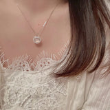925 Silver Jade Safety Lock Necklace for Women Girl Birthday Gift