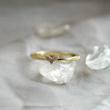 925 Silver Crystal Heart Tail Ring Romantic Engagement 14k Plating