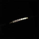 925 Silver Japanese Pav? Crystal Ring Light Vintage Wedding Party 14k Plating