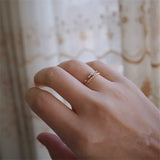 925 Silver Japanese Pav? Crystal Ring Light Vintage Wedding Party 14k Plating
