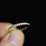 925 Silver Japanese Pav? Crystal Ring Light Vintage Wedding Party 14k Plating