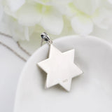 925 Silver Jerusalem Charm Star of David & Dave Pagoda Pendant Necklace